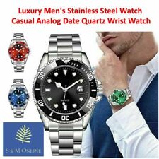 Classic Luxury Men's Stainless Steel Watch Casual Analog Date Quartz Wrist Watch
