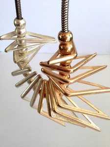 ASOS Johnny Loves Rosie Statement Gold-Silber-Kette Geometrisch Collier Necklace - Bild 1 von 3