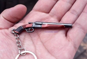 mini gun double-barreled shotgun full metal keychain toy gift 8cm - Picture 1 of 3