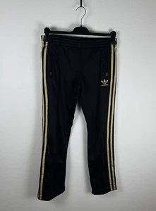 Adidas Pantaloni Tuta TrackPants Trousers Vintage Nero Oro Taglia XS Donna - Foto 1 di 8