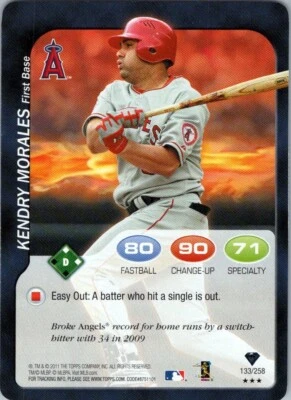2011 Topps Attax #133 Kendrys Morales Los Angeles Angels - Image 1 of 2