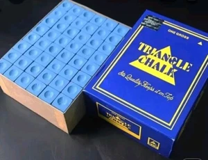 Triangle Chalk, Pool/Snooker/Billards, Blue, Oil Base, High Quality 4 Pcs - Picture 1 of 3