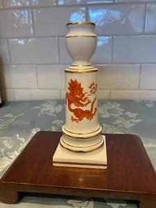 Antique Meissen (1850-1925) Chinoiserie Red Dragom candlestick - Picture 1 of 10