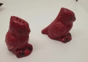 Lotto 2 Shaker Sale Pepe Piar Vintage Raro Uccellino Rosso Cardinale - Foto 1 di 3