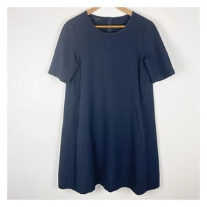 lafayette 148 New York Navy Blue Sheath Dress Medium - Picture 1 of 5