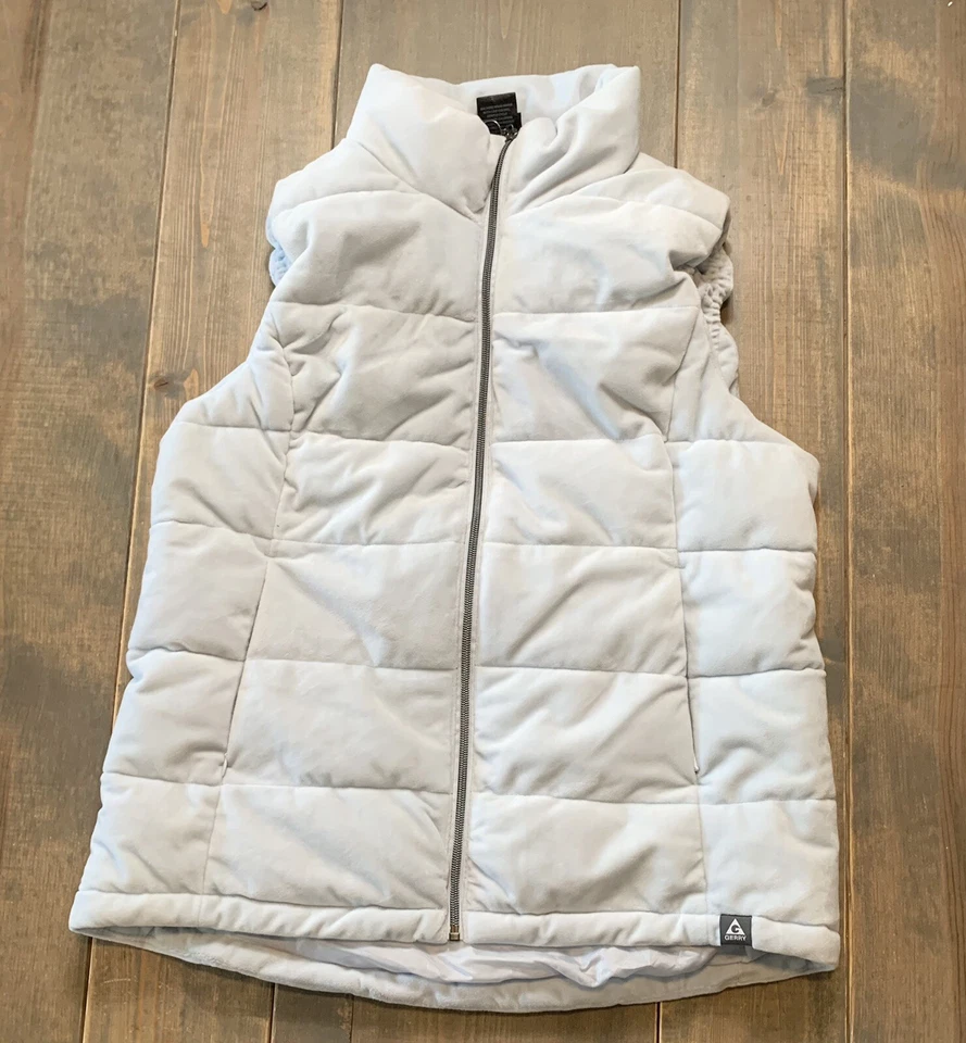 Женский пуховик Gerry без рукавов светло-синий на молнии с ложным воротником размер: L - Изображение 1 из 4