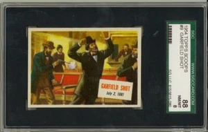 1954 Topps Scoop #9 President Garfield Shot 1881 SGC NM/MT 8 Scoops - Picture 1 of 2