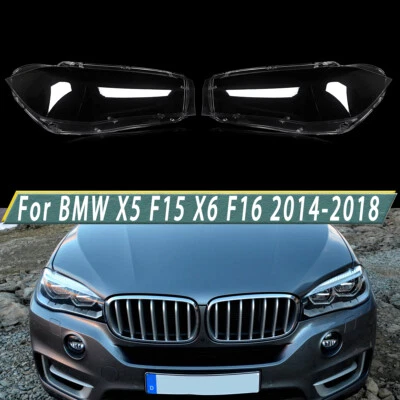 For 2014-2018 BMW X5 F15 X6 F16 Headlight Lens Headlamp Cover Left & Right Pair - Изображение 1 из 4