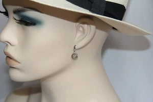 Sterling Silver Diamond Dangle Earrings. Gorgeous - Picture 1 of 11