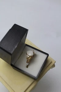 Anello opale naturale misura 7 (impostazione oro su rodio) SPLENDIDO ~ - Foto 1 di 9