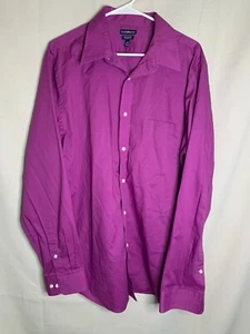 Men's Croft & Barrow Size 17.5 36/37 -Purple Long Sleeve Button Up Dress Shirt - Picture 1 of 3