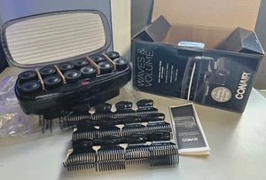 CONAIR Waves & Volume 12 Jumbo Hot Rollers 1 1/2" tutti i capelli con clip - Nero Nuovo! - Foto 1 di 5
