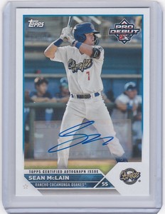2023 Topps Pro Debut Sean McLain Autograph Version Card