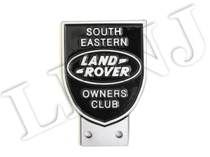 INSIGNIA FUNDIDA A PRESIÓN SÓLIDA DE ALUMINIO ""LAND ROVER CLUB DE PROPIETARIOS DEL SUDESTE"" 100X 70MM - Imagen 1 de 3