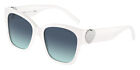 Tiffany TF4216F Sunglasses Bright White / Azure Gradient Blue New 100% Authentic