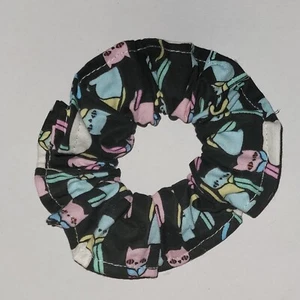 Hair Scrunchie Cat Design Handmade - Picture 1 of 1