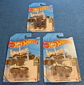 Hot Wheels Mars Perseverance Rover – Lot of 3 – HW Space Series 1/5 New & Sealed - Picture 1 of 2