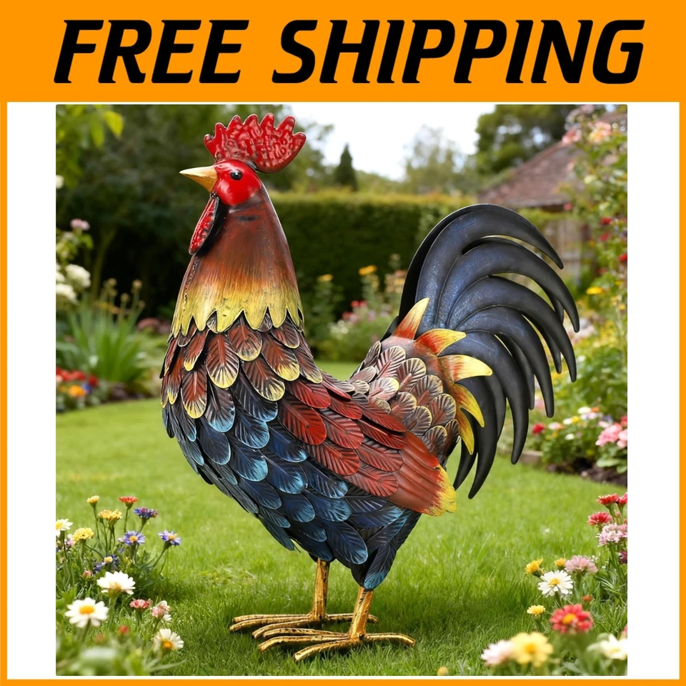 Life-Like Metal Chicken Yard Ornament - Image 1 of 4