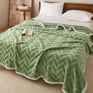 Textured Faux Fur Throw Blanket – Luxuriously Soft Micromink Reversible B5M3 - Picture 1 of 14