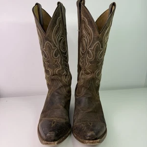 Shyanne Mujer 6.5 M Loretta Botas Zapatos Cuero Marrón Vaquera Occidental Punta Corta - Imagen 1 de 11