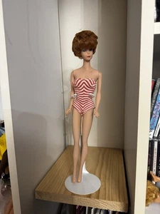 Vintage Premier Clone Barbie - Red White Zebra Striped Swimsuit TLC Read - Picture 1 of 3