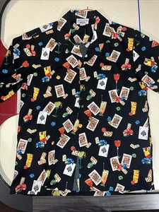 Pacific legend Hawaiian men’s short sleeve Casino poker shirt Size L Button Down - Picture 1 of 10