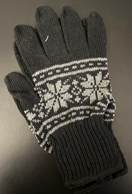Guantes de invierno unisex de mezcla de algodón tejidos para clima frío cálidos acogedores ~ talla única M/L Foto 1 de 4