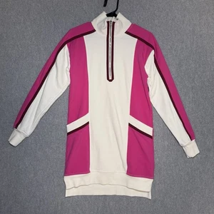 Mini Abito Sportivo Colorblock Twofer Pratica Quotidiana Anthropologie XXS Rosa Bianco - Foto 1 di 6