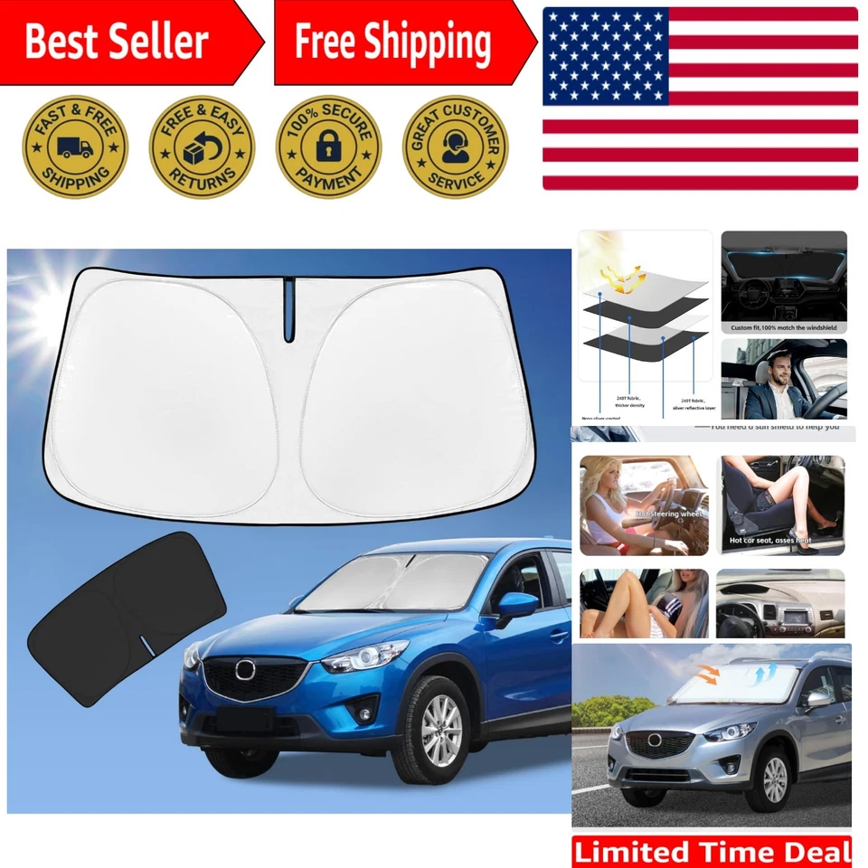 Custom Fit 4-Layer Sun Shade for Mazda CX-5 (2013-2016) - Ultimate UV Blocker Foto 1 de 4