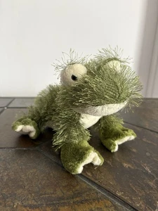 Ganz Frog Lil Kinz Green Cream Stuffed Animal Plush Retired - Picture 1 of 9