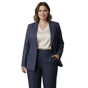 Blazer BOSS Hugo Boss para mujer 14 rayas mezcla de lana elástico traje chaqueta - Imagen 1 de 11