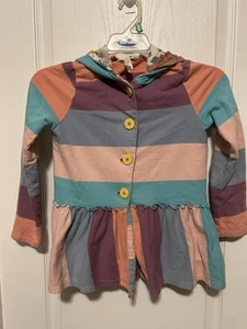Matilda Jane Wonderment Lots Of Laughs Girls Hooded Shirt Button Up Size 8 - Picture 1 of 6