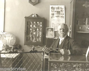 Joyería de colección antigua joyería exhibición relojes de vidrio negativo EXCELENTE - Imagen 1 de 1