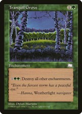 Tranquil Grove Weatherlight HEAVILY PLD Green Rare MAGIC GATHERING CARD ABUGames