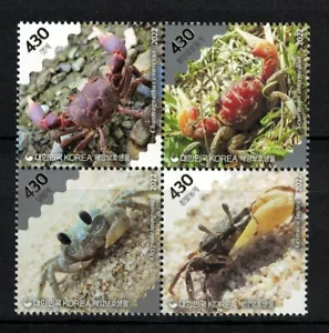 SÜDKOREA 2022 GESCHÜTZTE MARINEARTEN 5. SERIE KRABBE BLK KOMP. SET 4 BRIEFMARKEN - Bild 1 von 3