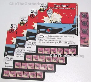 4x TWO FACE: TWO SIDES OF THE SAME COIN 39/124 Batman Dice Masters DC - Picture 1 of 1