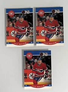 Lyle Odelein 3 Hockey Karten Lot Montreal Canadiens 1990 Pro Set Rookie RC - Bild 1 von 2