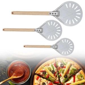7"/8"/9" Perforated Pizza Turning Peel Shovel Aluminum Alloy Paddle Bakers Pizza - Picture 1 of 12
