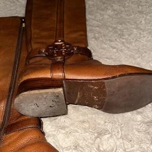 Tory Burch Damen 9,5 M Amanda Reva groß braun Leder Knie Reitstiefel Stil - Bild 1 von 6
