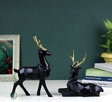 Estatuilla abstracta de estatua de escultura de ciervo negro para artículo...