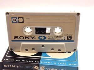 SONY AUTO SENSOR 120 Blank Audio Cassette Tape - Picture 1 of 7