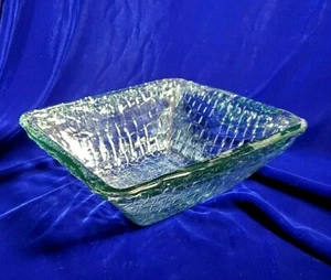Mesa de centro de mesa de vidrio artístico burbuja de hielo reciclado verde aguamarina 8,5" - Imagen 1 de 11