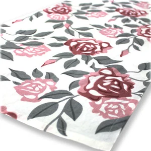 Corredor de mesa 40x150 cm de algodón estampado con flores patrón de rosas casa de campo - Imagen 1 de 3