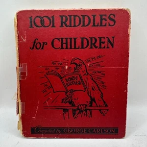 1001 Riddles For Children Compiled Hardcover Book Platt & Munk 1949 Vintage - Picture 1 of 5