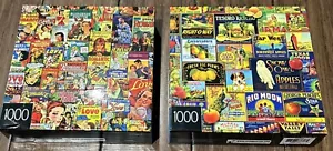 Lot Of 2 Vintage Cardinal Jigsaw Puzzles “Fruit Labels & Romance Comics” 1000 Pc - Picture 1 of 20
