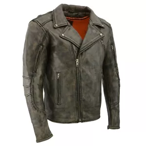 Milwaukee Leather MLM1515 Men's Distressed Brown 'Triple Stitched' Beltless - Picture 1 of 9