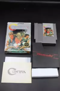 Contra 1 (Nintendo NES, 1988) COMPLETE CIB Authentic Tested Cleaned MANUAL BOX - Picture 1 of 6
