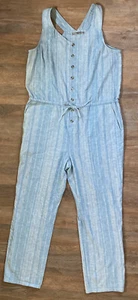 prAna Wayferers Romper Hemp Organic Cotton Women’s Size XL Pockets - Picture 1 of 10