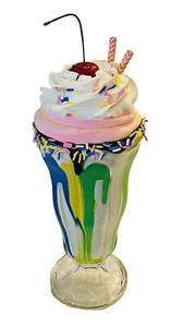 Batido falso DEZICAKES comida artificial rosa verde azul espolvoreado batido falso - Imagen 1 de 7