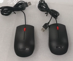 2er Pack Lenovo kabelgebundene optische USB-Maus mojuuo schwarz mit rotem Track Wheel 2 Stück getestet - Bild 1 von 8